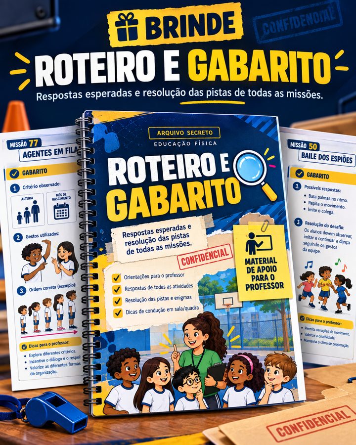 Roteiro e Gabarito: respostas esperadas e resolução das pistas de todas as missões